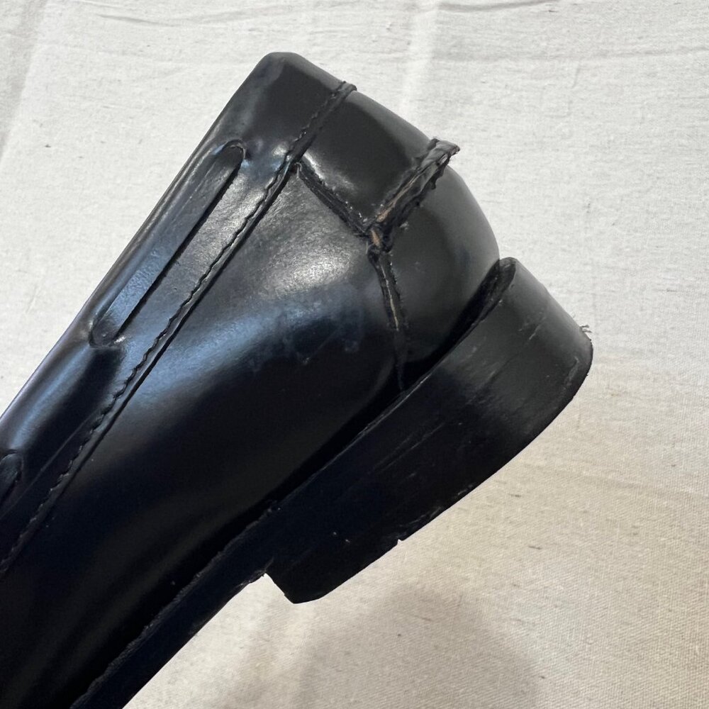 Weejuns Esther Kiltie Leather Tassel Loafers Black & White Size 6 - Picture 14 of 15